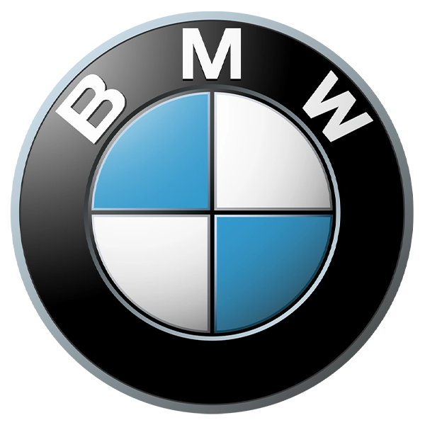 A logo of BMW.