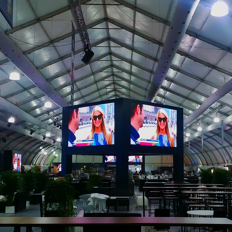 The interior view of TK Rental’s tentage display setup for the Formula E event at Hong Kong.