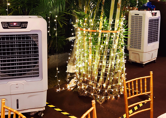 TK Rentals’ Portable Air Cooler for event rental in display.