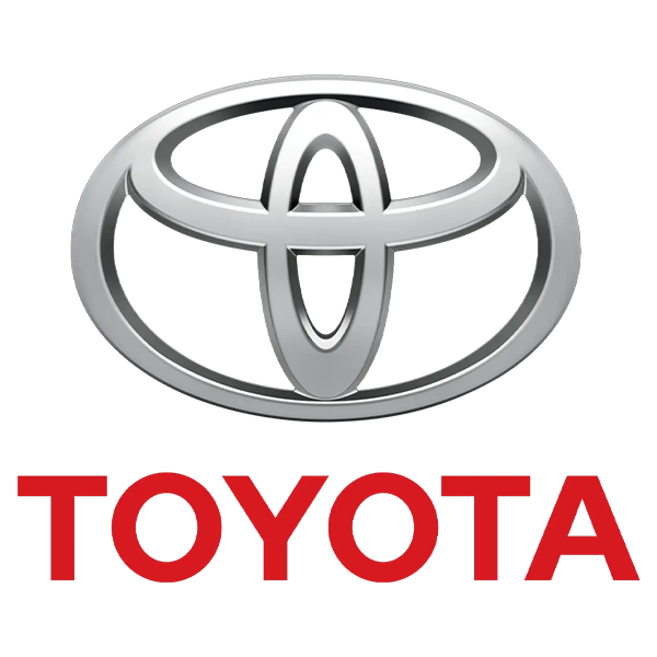 A logo of Toyota.
