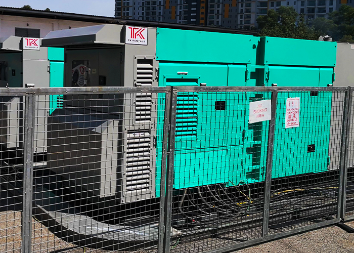 TK Rentals’ various capacity of kVA generator set rental in display.