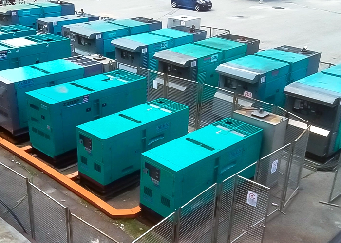 TK Rentals’ various capacity of Synchronizing generator sets in display.